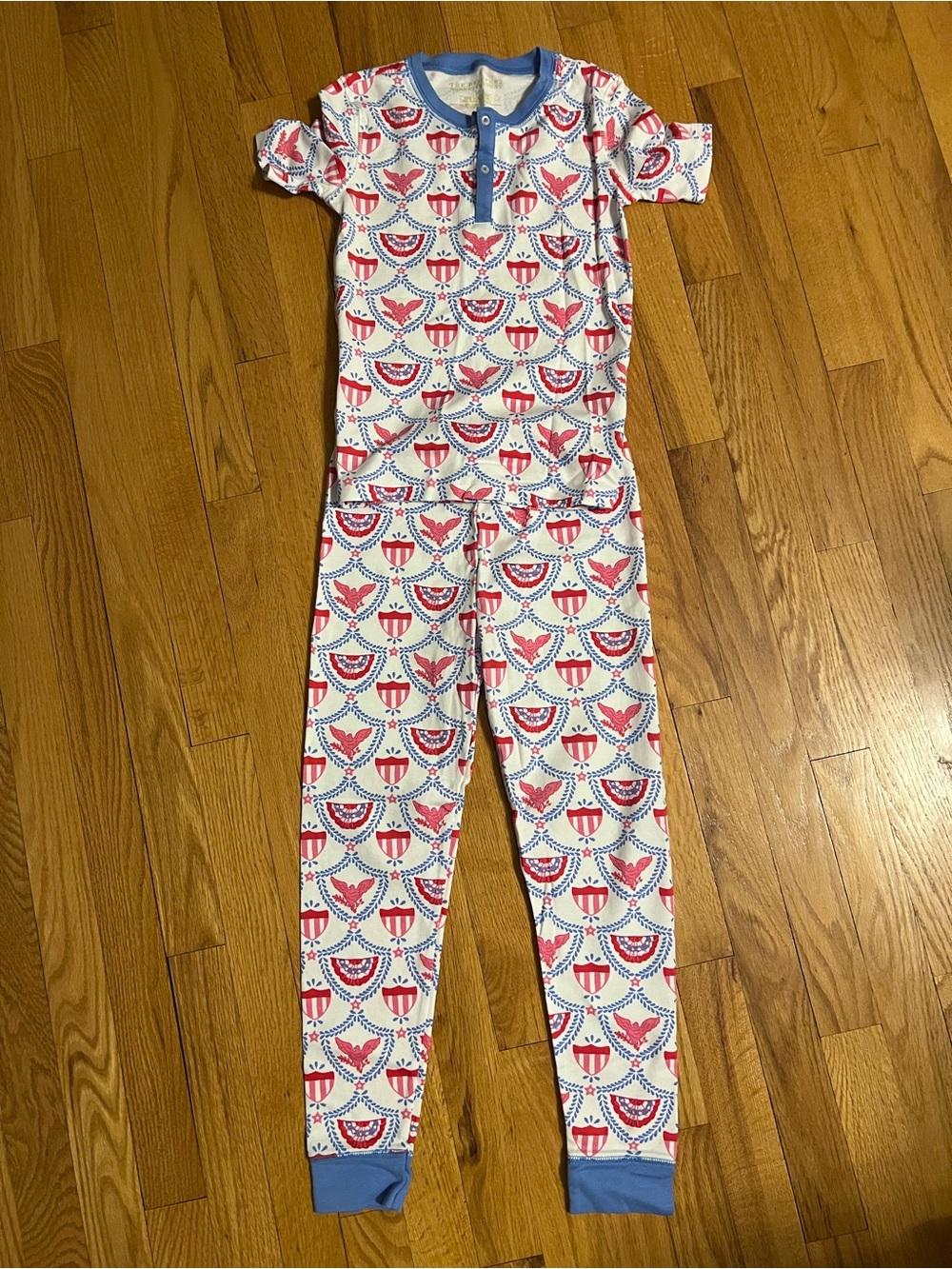 The Beaufort Bonnet Company Kids Red, White & Blue Pajama Set